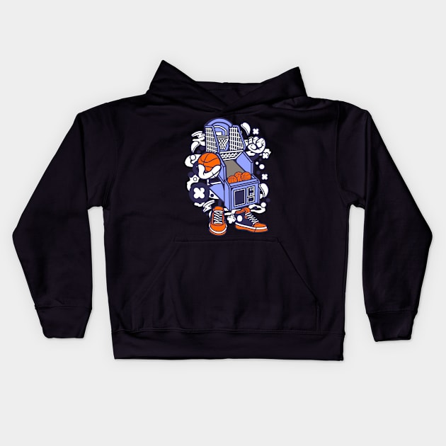 Basketball Arcade Kids Hoodie by p308nx